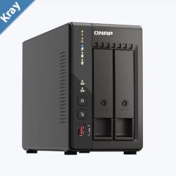 QNAP TS253E8G Tower 2 Bay NAS Celeron QC 2.0GHz 8GB RAM 2.5GbE