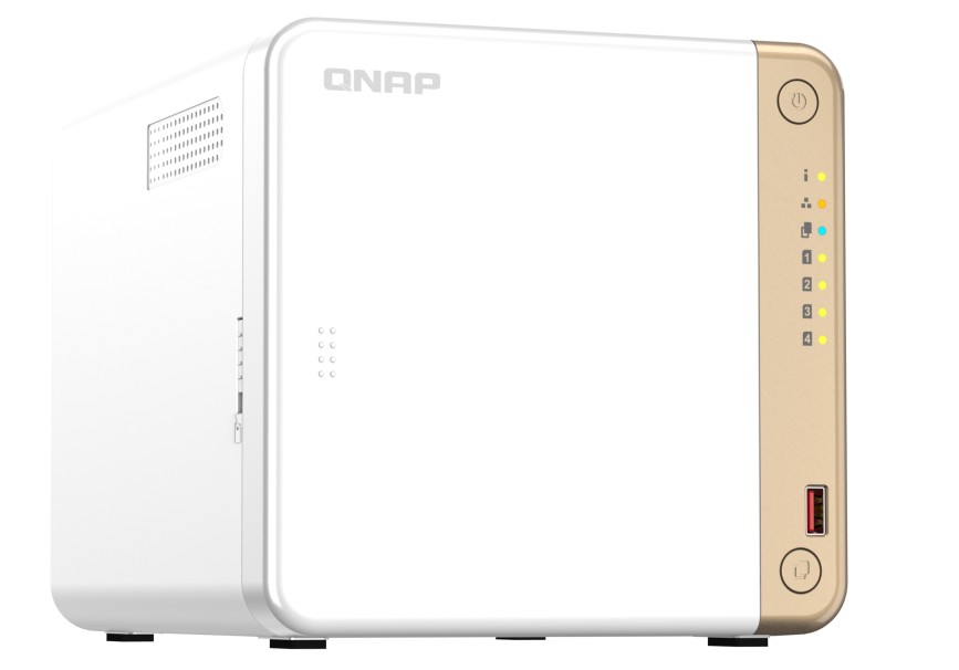 QNAP TS4624G 4Bay desktop NAS Intel Celeron N4505 dualcore 4 GB DDR4 onboard not expandable 4 x 3.52.5 SATA 6Gbs drive bays 2 x M.2 2280