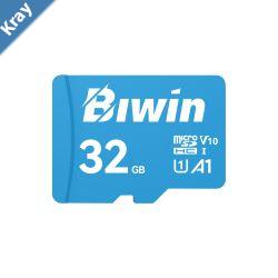 BIWIN PMS10032G  microSD3.0 Read  Write Speed up to 100MBs  50MBs  case pack25100 C10U1V10A1 32 GB