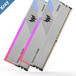 PREDATOR VESTAII 32GB 16GBx2 Silver RGB DDR5 Memory 6400Mhz 1R8 CL32