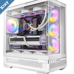 Antec C7ARGB EATX Seamless Panoramic 270 View USBC 4x ARGB PWM Fans. Side Radiator Support. RTX 4090 Back Connect MBs Flip Door White Case