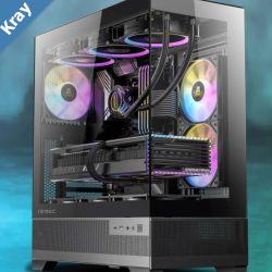 Antec CX700 ARGB Black ATX USB TypeC 3.2 Gen 2 Tool Free Panels Vertical Cooling 3x 120mm PWM ARGB Fans Heat dissipationg Gaming Case