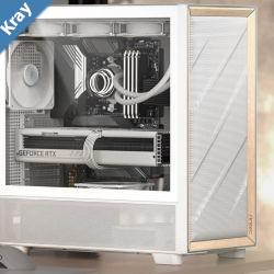 Antec Flux ATX White Premium Birch Trim 5x white PWM Performance Fans. Ultra Cooling Design PWM ARGB Controller w MB Sync Mid Tower Case