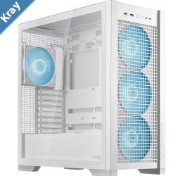 ASUS GT302 TUF GAMING ARGB White ATX Mid Tower Case Tempered Glass Compact Case Mesh Panel BTF