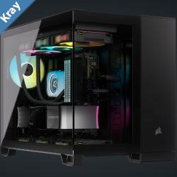 CORSAIR 2500X Tempered Glass mATX ATX MidTower Black Dual Chamber Case