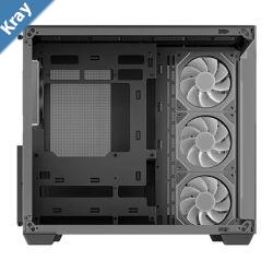 DeepCool CG530 4F ATX Case Tempered Glass 4 PreInstaled Fans USB3.02Gen2 TypeC x1AudioMic1 Cable  Supports Rear Connector