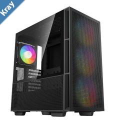 DeepCool CH560 HighAirflow MidTower ATX Case Magnetic Hybrid Mesh Tempered Glass 3 PreInstalled 140mm ARGB Fans