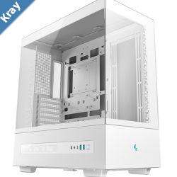 DeepCool CH690 DIGITAL WH MidTower ATX Case Panoramic Design  Support up to 420mm Radiator Supports Rear Connector Motherboards USB3.02AudioMi