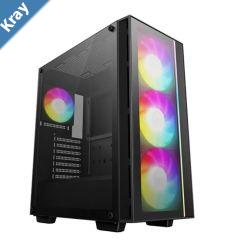 DeepCool MATREXX 55 V4 Full Tempered Glass Side Panel ATX Case. PreInstalled 3140mm ARGB PWM Fans  1120mm ARGB Up to 360mm