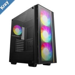 DeepCool MATREXX 55 V4 C Full Tempered Glass Side Panel ATX Case. Front top USB3.0 TypeC PreInstalled 3140mm ARGB PWM Fans 1120mm ARGB