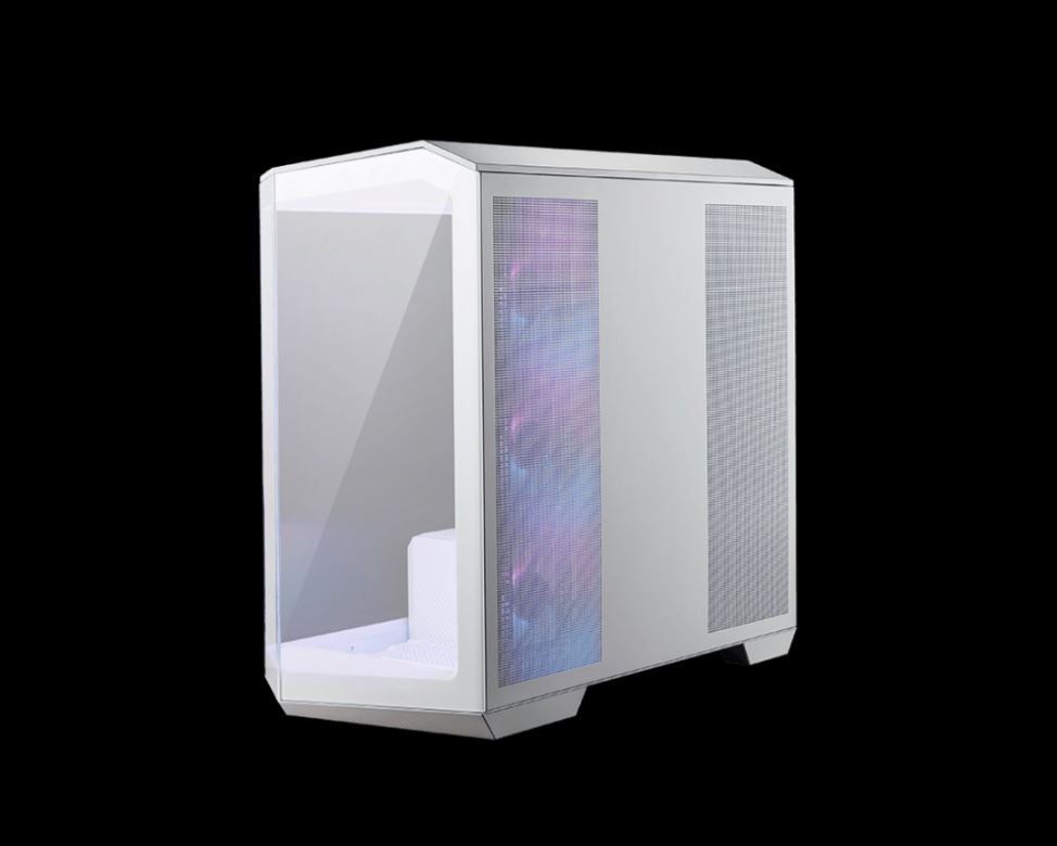 MSI MAG PANO M100R PZ WHITE Micro ATX Case 1x USB 3.2 2x USB 2.0 1x Audio 1x Mic 4x PCIE 2x 2.5 2x 3.5 Micro ATX  Mini ITXNEW