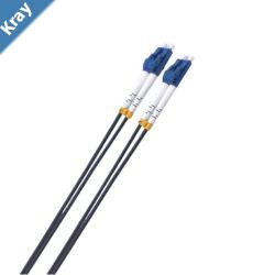 8ware Fibre UPC LCLC Single Mode OS2 Dualcore Optic Duplex Armored Low smoke zero halogen LSZH cable Black 1.5M