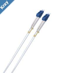 8ware Fibre UPC LCLC Single Mode OS2 Dualcore Optic Duplex Armored Low smoke zero halogen LSZH cable White 3M