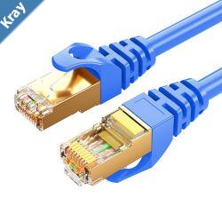 8Ware CAT7 Cable 0.5m 50cm  Blue Color RJ45 Ethernet Network LAN UTP Patch Cord Snagless