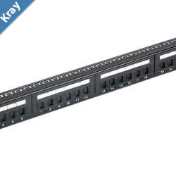 Astrotek 24 Ports UTP Patch Panel CAT6 RJ45 for 19 1RU Rack Mount Data Network Cabinet Server PCB Type 110Krone 3U Black