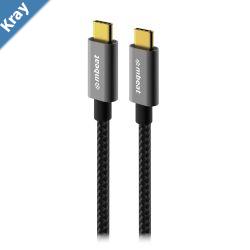 mbeat Tough Link 1.8m USB 3.2 Gen2 USBC Cable  Space Grey transfer at speeds up to 10Gbps Video Resolution Maximum 4K60Hz