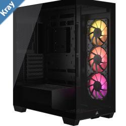 CORSAIR 3500X ARGB MidTower PC Case Black