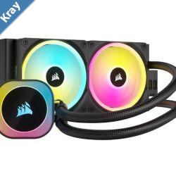 Corsair iCUE Link H100i RGB 240mm AIO CPU Cooler High Performance Cooler Pump Ultra Bright RGB Zero RPM ICUE Link 2X QX120RGB fans