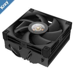 DeepCool AN400 Black Top Flow LowProfile Air Cooler 150W Cooling Power 4 Heat Pipe Full ITX Motherboard Compatibility Intel LGA170012001151115