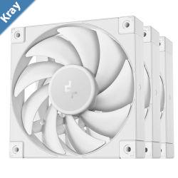 DeepCool FD123IN1 WH 120mm Case Fans 4pin PWM 4002050 RPM Hydro Bearing