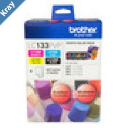 Brother LC133 Photo Value Pack 1X Black 1XCyan 1XMagenta 1XYellow  40 Sheets Photo Paper