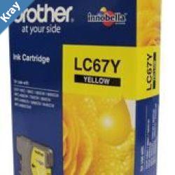 Brother LC67Y Yellow Ink Cartridge to suit DCP385C395CN585CW6690CWJ715W MFC490CW5490CN5890CN6490CW6890CDW790CW795CW990CW up to 325 pa