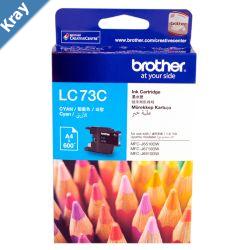 Brother LC73C Cyan High Yield Ink DCPJ525WJ725DWJ925DW MFCJ6510DWJ6710DWJ6910DWJ5910DWJ430WJ432WJ625DWJ825DW  up to 600 p