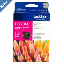 Brother LC73M Magenta High Yield Ink Cartridge DCPJ525WJ725DWJ925DW MFCJ6510DWJ6710DWJ6910DWJ5910DWJ430WJ432WJ625DWJ825DW  600 p