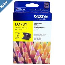 Brother LC73Y Yellow High Yield Ink  DCPJ525WJ725DWJ925DW MFCJ6510DWJ6710DWJ6910DWJ5910DWJ430WJ432WJ625DWJ825DW  up to 600 p