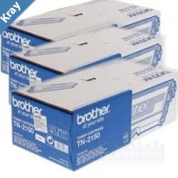 Brother TN2150 Mono Laser Toner Cartridge Triple pack HL214021422150N2170W DCP7040 MFC73407440N7840W up to 2600 pages