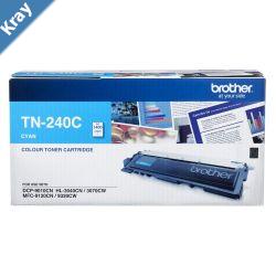 TN240C COLOUR LASER TONER  CYAN TONER CARTRIDGE TO SUIT HL3040CN3045CN3070CW3075CW DCP9010CN MFC9120CN9125CN9320CW9325CW  1400 PAGES