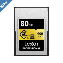 Lexar Professional  CFexpress Type  A  card Gold seriesCFexpress Type A Professional Gold Series up to 900MBs read 800MBs write 80GB