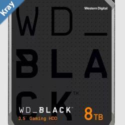 Western Digital WD Black 8TB 3.5 HDD SATA 6gbs 7200RPM 256MB Cache CMR Tech for HiRes Video Games 5yrs Wty WD8002FZBX