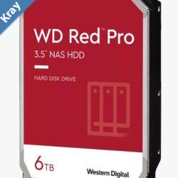 Western Digital WD Red Pro 6TB 3.5 NAS HDD SATA3 7200RPM 256MB Cache 24x7 300TBW 24bays NASware 3.0 CMR Tech
