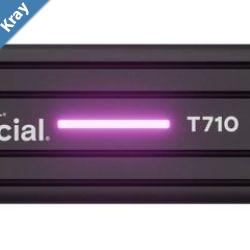 Crucial T710 1TB PCIe Gen5 NVMe 2280 SSD w Heatsink 1490013700 MBs RW 600TBW 2.2M IOPs 1.5M hrs MTTF with DirectStorage for Intel AMD 5yrs Crucial T710 1TB PCIe Gen5 NVMe 2280 SSD w Heatsink 1490013700 MBs RW 600TBW 2.2M IOPs 1.5M hrs MTTF with DirectStorage for Intel AMD 5yrs