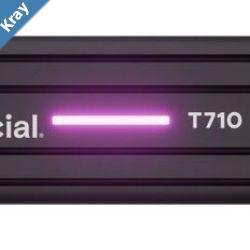 Crucial T710 2TB PCIe Gen5 NVMe 2280 SSD w Heatsink 1450013800 MBs RW 1200TBW 2.3M IOPs 1.5M hrs MTTF with DirectStorage for Intel AMD 5yrs Crucial T710 2TB PCIe Gen5 NVMe 2280 SSD w Heatsink 1450013800 MBs RW 1200TBW 2.3M IOPs 1.5M hrs MTTF with DirectStorage for Intel AMD 5yrs