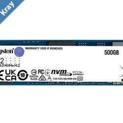 LS Kingston Nv2 500GB M.2 NVMe PCIe 4.0 SSD  35002100MBs 160TBW 1.5 Million Hrs M.2 2280 3Y WTY