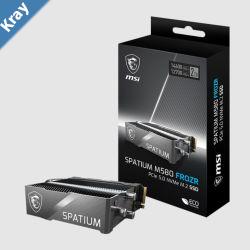 MSI SPATIUM M580 PCIe 5.0 NVMe M.2 FROZR 2TB 4GB LPDDR4 Sequential Read up to 14600MBs Sequential Write up to 12700MBs 1400 TBW 5 Year Warranty MSI SPATIUM M580 PCIe 5.0 NVMe M.2 FROZR 2TB 4GB LPDDR4 Sequential Read up to 14600MBs Sequential Write up to 12700MBs 1400 TBW 5 Year Warranty