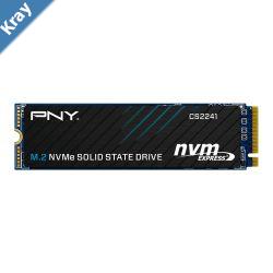 PNY CS2241 4TB NVMe SSD Gen4x4 M.2 5000MBs 4200MBs RW TBW 1.5M hrs MTBF 5yrs wty