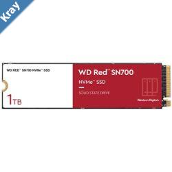 Western Digital WD Red SN700 1TB NVMe NAS SSD 3430MBs 3000MBs RW 2000TBW 515K560K IOPS M.2 Gen3x4 1.75M hrs MTBF 5yrs wty