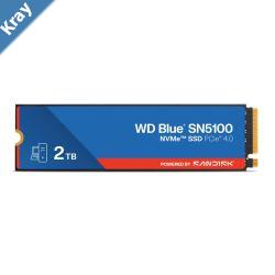 Sandisk WD Blue SN5100 NVMe SSD 2TB M.2 2280 PCIe Gen4 Read 7100MBs Write 6700MBs 1000K1300K IOPS TBW 900 5yr Warranty Sandisk WD Blue SN5100 NVMe SSD 2TB M.2 2280 PCIe Gen4 Read 7100MBs Write 6700MBs 1000K1300K IOPS TBW 900 5yr Warranty