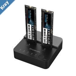 Simplecom SD550v2 USB 3.2 Gen2x2 to Dual Bay NVMe M.2 SSD Docking Station Duplicator Offline Clone