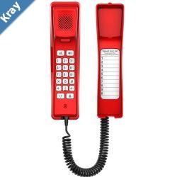 Fanvil H2U Compact IP Phone 2 SIP Lines HD Audio DeskWall Mount 10 Speed Dial Keys PoE 3 Way Conference 2 Year Warranty  Red