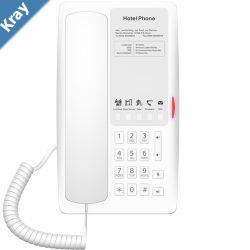 FANVIL H4 Hotel IP Phone White Costeffective hotel IP phone HD voice 0100Mbps Ethernet and PoE 5 programmable soft keys