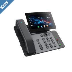 Fanvil V66 Pro Premium IP Phone  20 SIP lines HD voice 7inch highdefinition color floating smart screen  builtin Bluetooth  WiFi