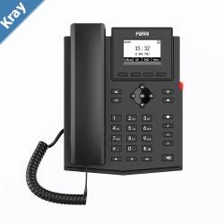 Fanvil X301P Entry Level IP Phone 2.3 Dotmatrix screen 10100Mbps PoE CostEffective SIP Phone With MultiFunction 6Way Audio Conference 2SIP