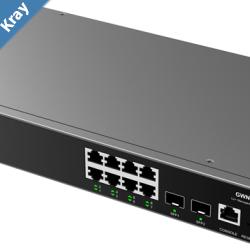 Grandstream GWN7801P Enterprise Layer 2 Managed Network Switch  8 Ethernet Ports 2 SFP Ports PoE