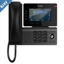 SNOM D812 Desk Telephone 5 color LCD Screen with 8 SIP accounts GigE ethernet switch and 1 USB port 8 28 SelfLabeling Keys PoE 3Y Warranty