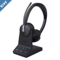 Yealink WH64 Dual UC DECT Wireless Headset DECT  Bluetooth Hybrid Wireless Technology3Mic Noise CancellationUC Certified Charging Stands