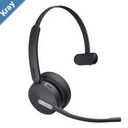 Yealink WH64 Hybrid Mono with Charging Stand DECT Wireless Headset DECT  Bluetooth Hybrid Wireless 3Mic Noise Cancellation Dongle WDD60